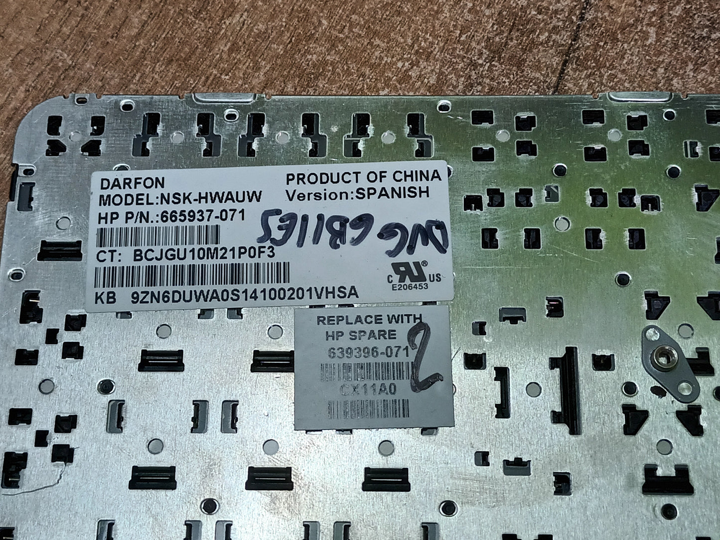 TECLADO HP DV6-6B11es, REFERENCIA: nsk-hwauw