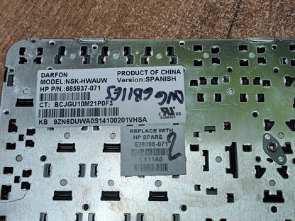 TECLADO HP DV6-6B11es, REFERENCIA: nsk-hwauw