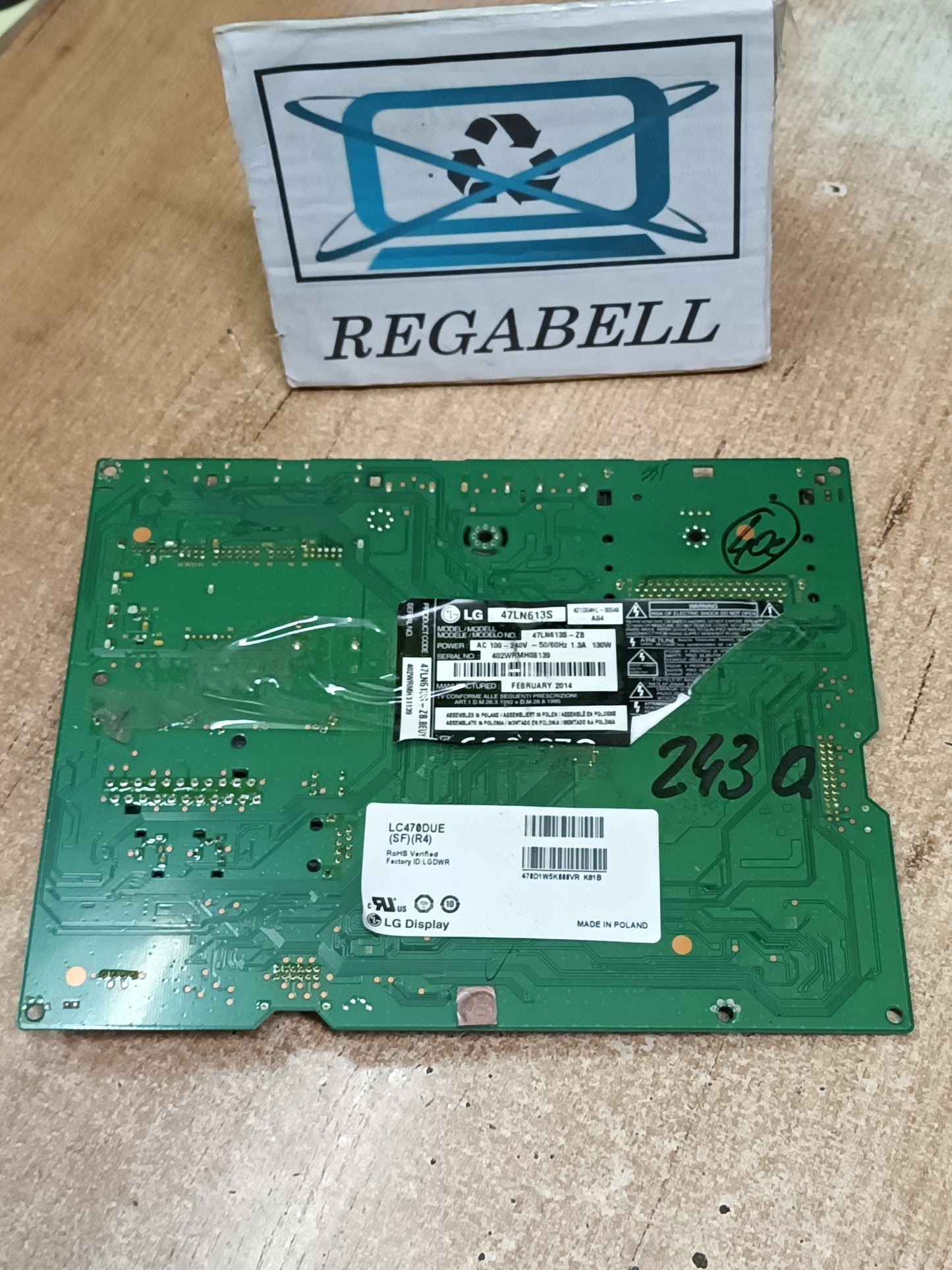 PLACA MAIN EAX64797003(1.2), EBT62596117, de tV LG47LN613S