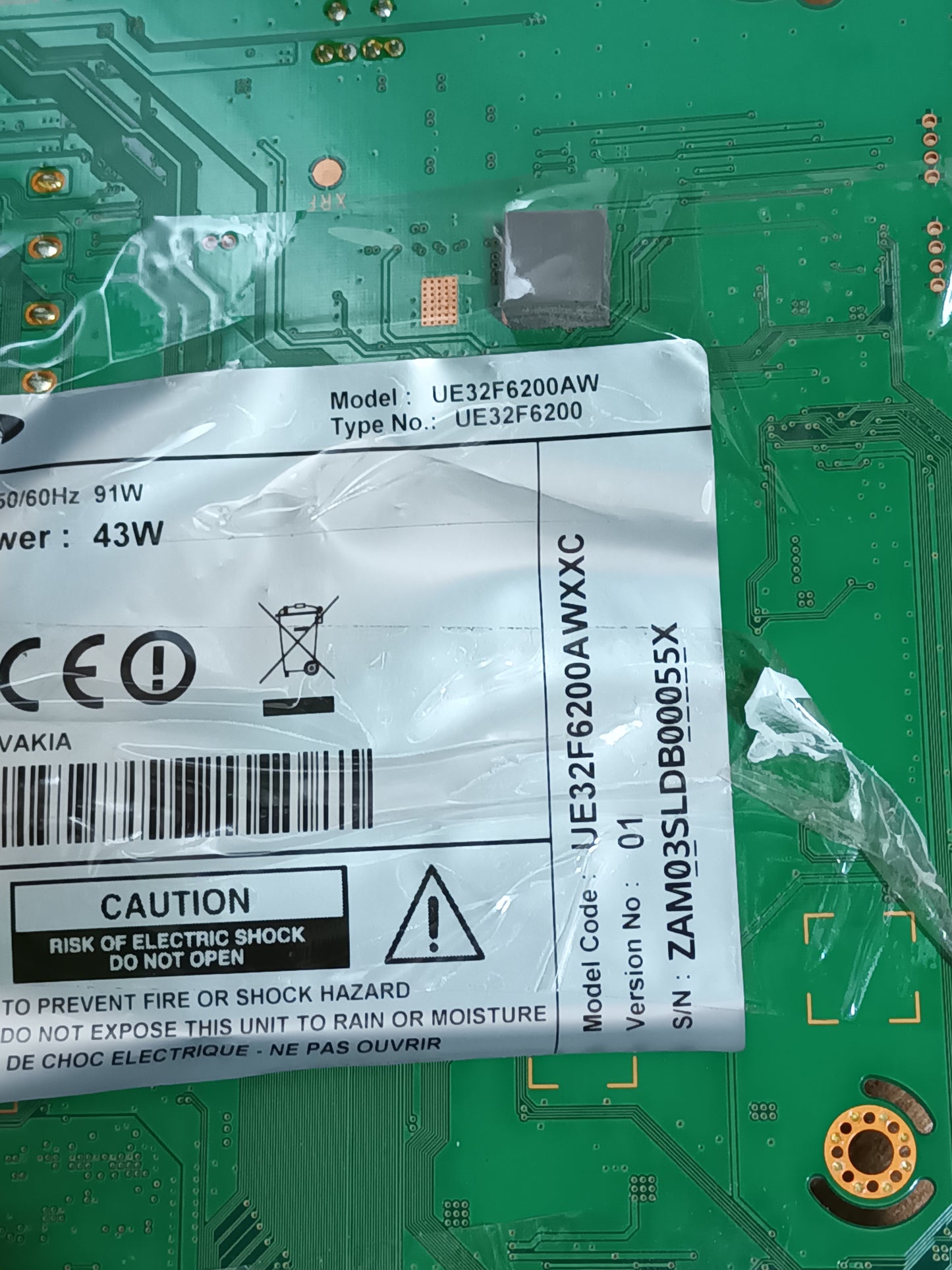 BN41-01938B, desmontada de tv SAMSUNG UE32F6200AW,