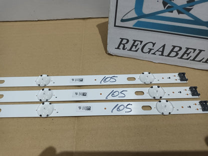 LG43UN71006LB, KIT 3 TIRAS LED, NUEVAS (ref,105)