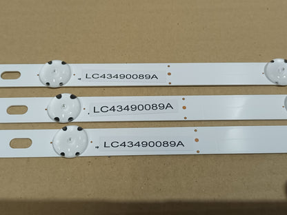 LG43UN71006LB, KIT 3 TIRAS LED, NUEVAS (ref,105)