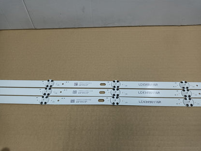 LG43UN711C0ZB, KIT 3 TIRAS LED, NUEVAS (ref,108)