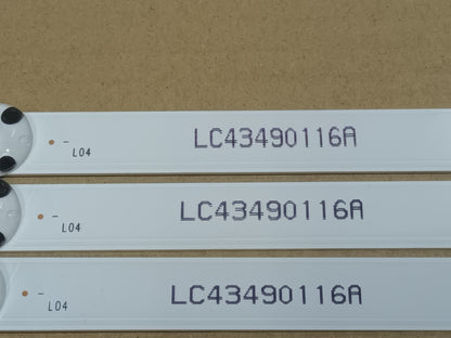 LG43UN711C0ZB, KIT 3 TIRAS LED, NUEVAS (ref,108)
