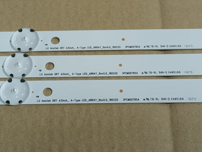 LG43UK6400PLF, KIT 3 TIRAS LED, NUEVAS (ref,110)