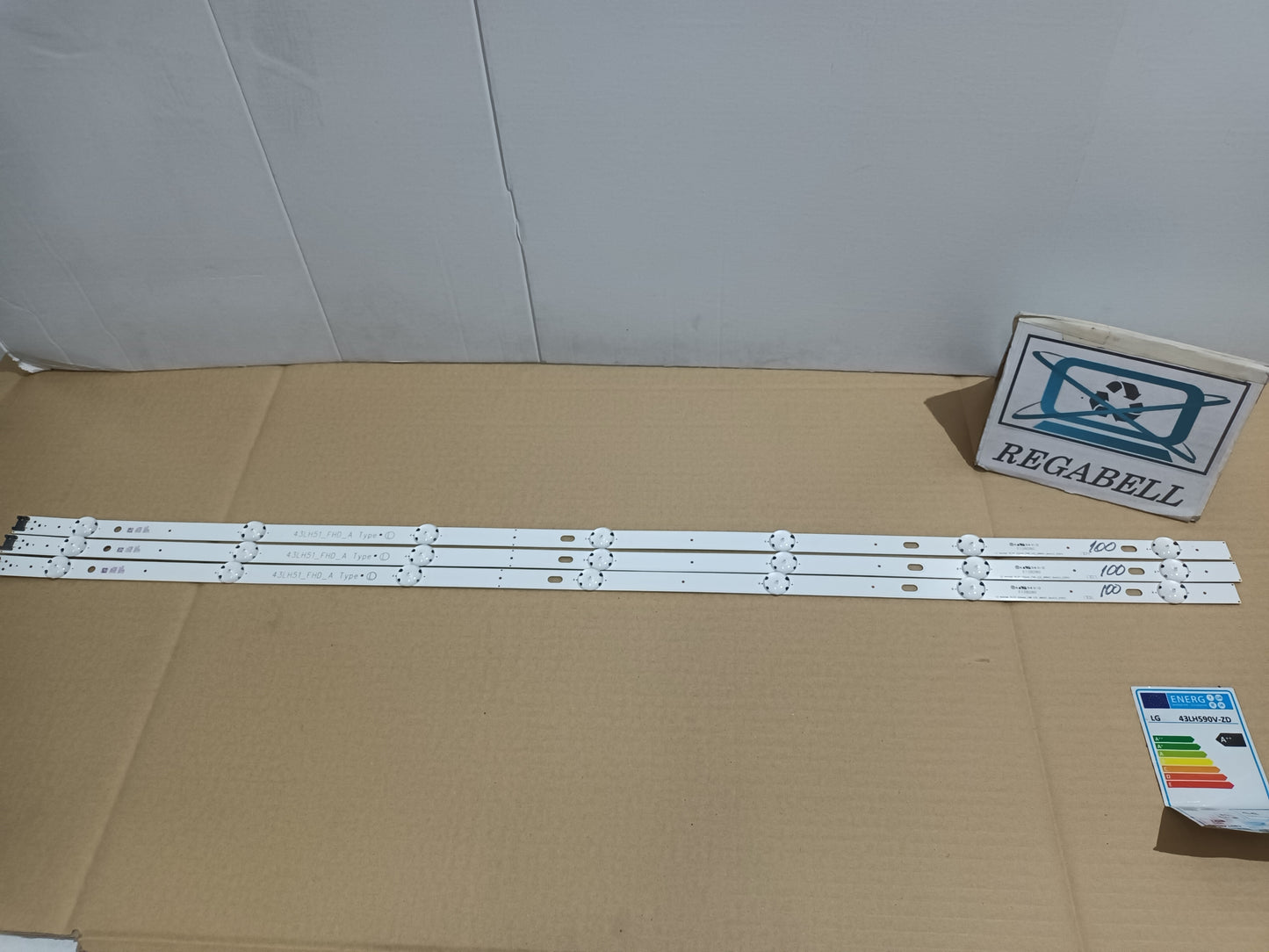 KIT 3 tiras de retroiluminación de LG43LH590V-ZD,