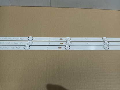 KIT 3 tiras de retroiluminación de LG43LH590V-ZD,