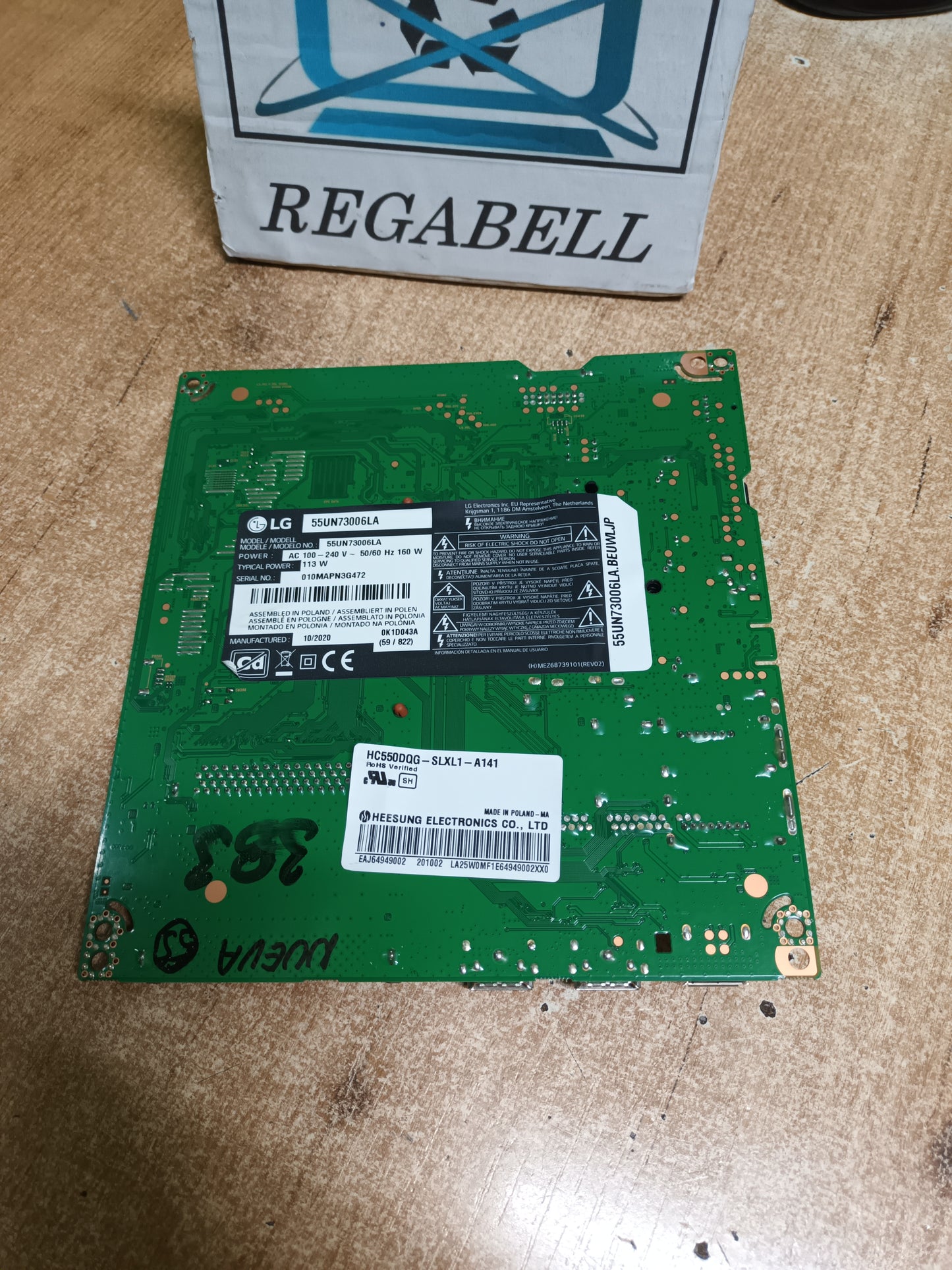 PLACA MAIN, EAX69083603(1.0), EBT66528203, de tv LG55UN73006LA, NUEVA SIN USAR,