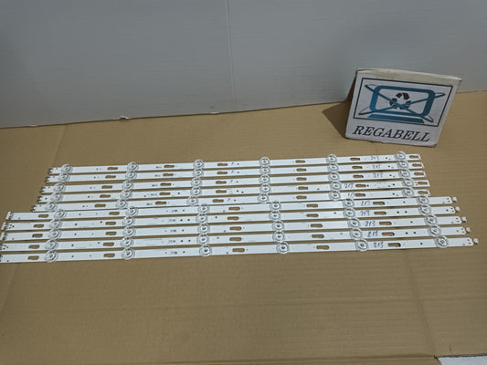 UE65AU7105K, KIT 10 TIRAS LED NUEVAS, (ref,213)