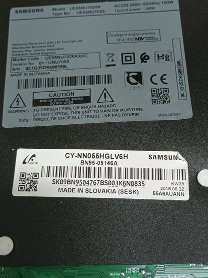 PLACA MAIN, BN96-46822A, de tv SAMSUNG UE55NU7025K, NUEVA SIN USAR,