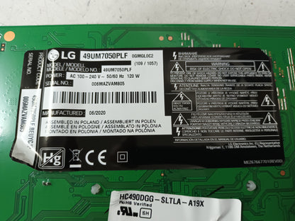 LG49UM7050PLF, componentes TV NUEVOS, (ref-102)