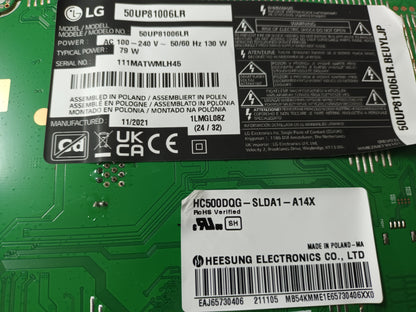 LG50UP81006LR, componentes TV NUEVOS, (ref-95)
