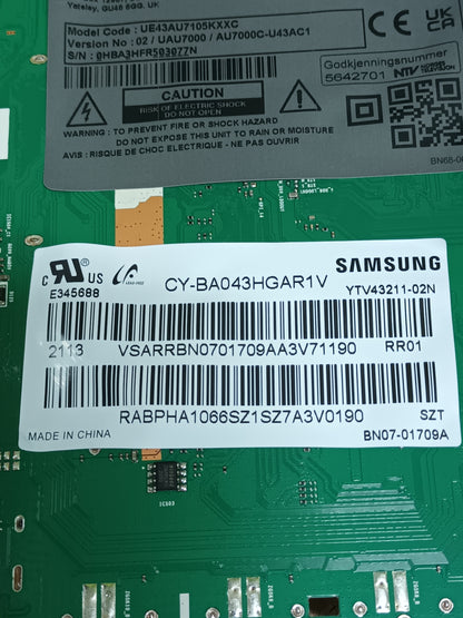 PLACA MAIN, BN96-53075E, KANT_SUZE_AU7000, NUEVA SIN USAR de tv SAMSUNG UE43AU7105K,&nbsp;
