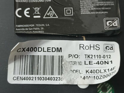 TD SYSTEMS K40DLX14F, KIT TIRAS LED (ref,281)