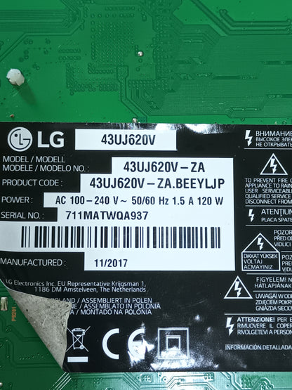 L4R031, de tv LG43UJ620V,
