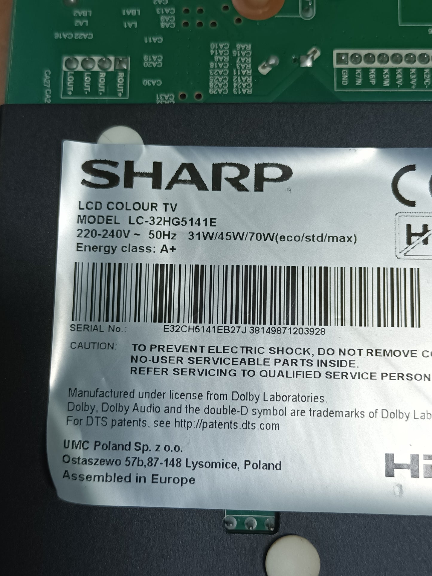 soporte de SHARP LC-32HG5141E