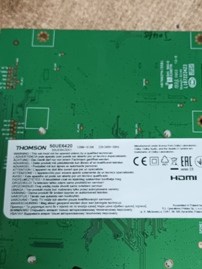 PLACA MAIN, 40-RT51H1-MAD2HG, de tv THOMSON 50UE6420,
