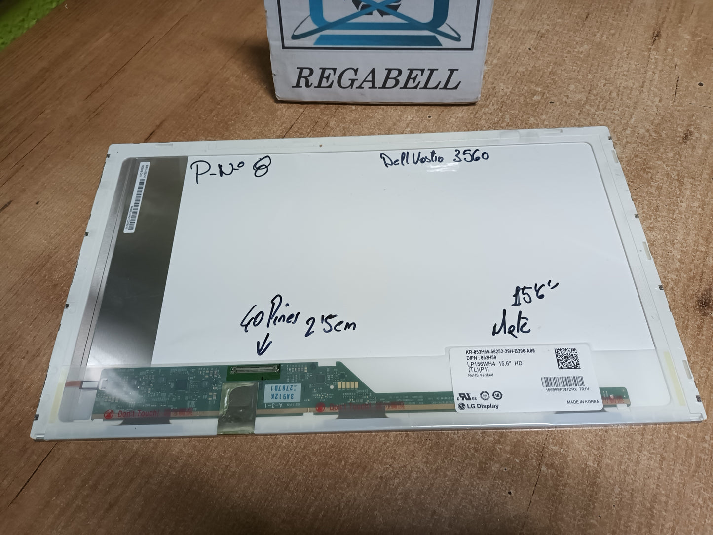 LP156WH4 (TL)(P1), pantalla de DELL VOSTRO 3560, 40 pin
