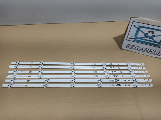 TOSHIBA 49L2863DG,  KIT 6 TIRAS LED (ref.220)