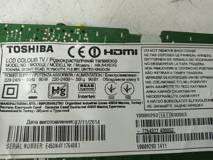TOSHIBA 48L5435DG COMPONENTES TV, (ref-60)