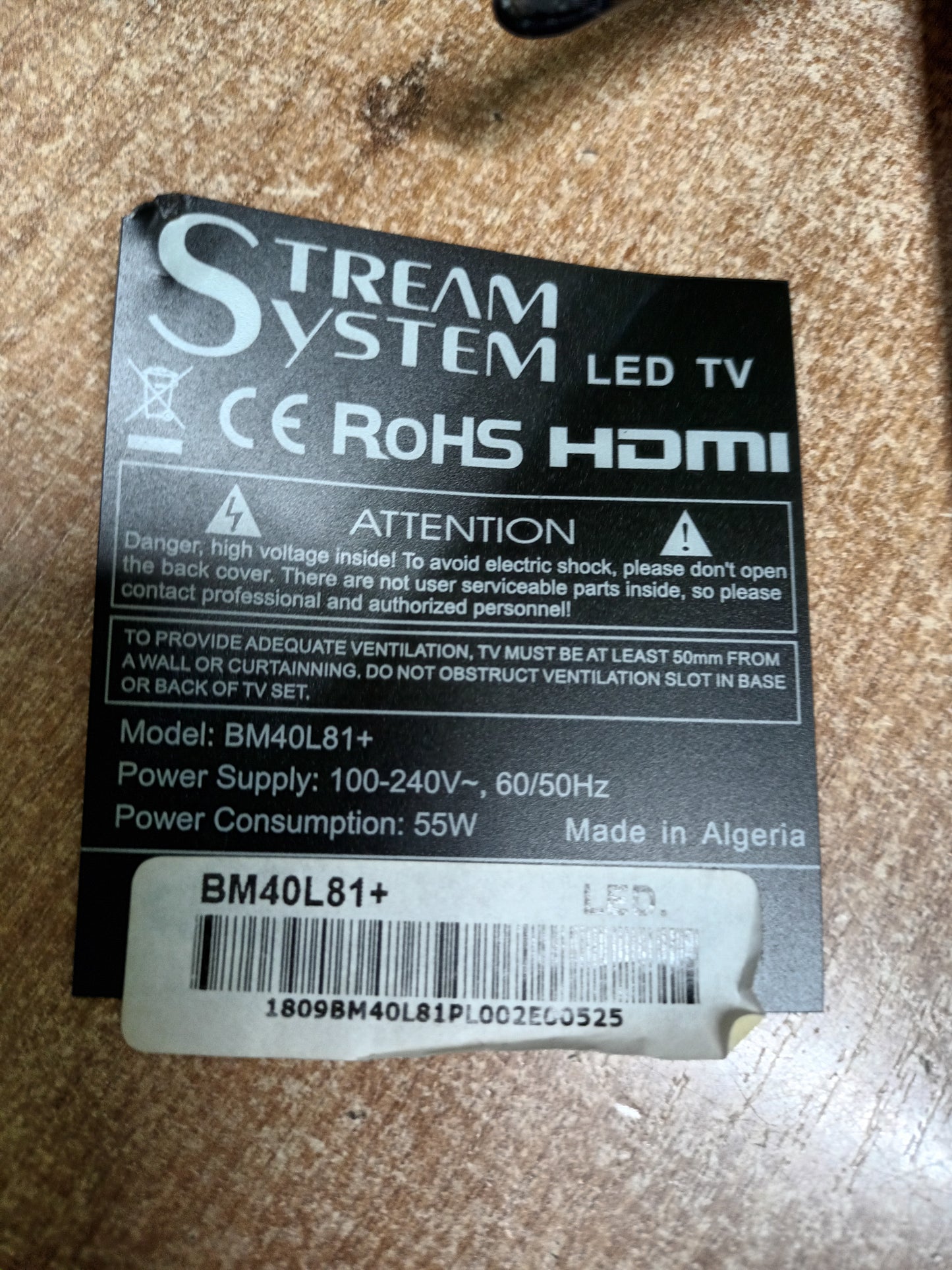 soporte de STREAM SYSTEM BM40L81+,