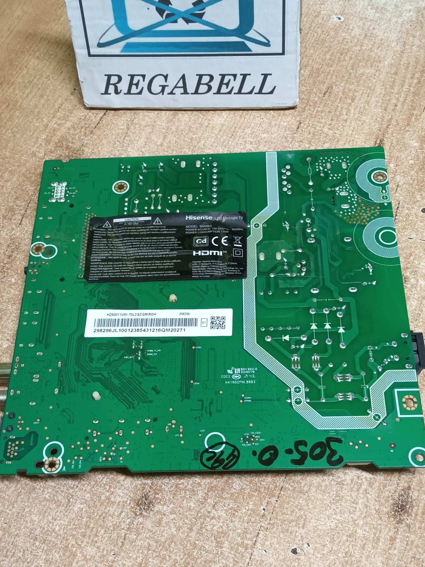 PLACA MAIN, RSAG7.820.11742/R0H de tv HISENSE 50A6BG,