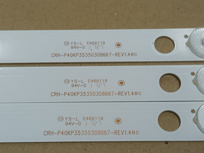 SHARP LC-40FG5342E, KIT 3 TIRAS LED (ref,125)