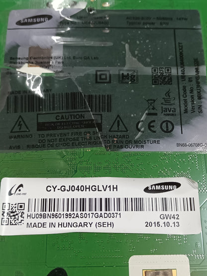 PLACA MAIN, BN41-02344D, BN94-10159J , de TV SAMSUNG UE40JU6400K,