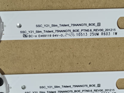 LG75NANO82T6B, KIT TIRAS LED nuevas, (ref,106)