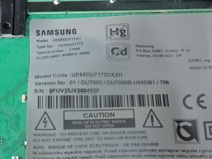SAMSUN UE65DU7172U,KIT TIRAS LED nuevas, (ref,126)