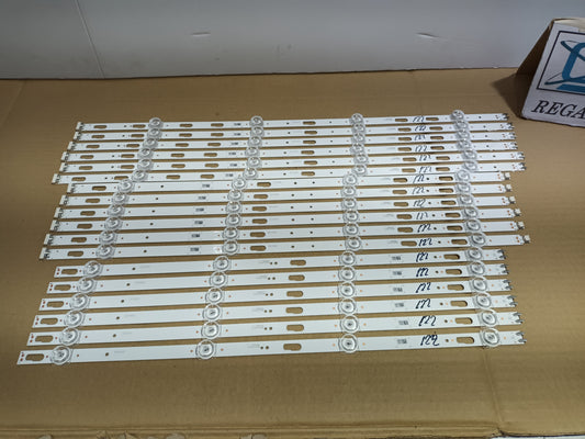 SAMSUNG UE75AU7172U, KIT 18 TIRAS LED nuevas.