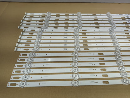SAMSUNG UE75AU7172U, KIT 18 TIRAS LED nuevas.