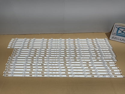 SAMSUNG TU98DU9005K, KIT 18 TIRAS LED nuevas.
