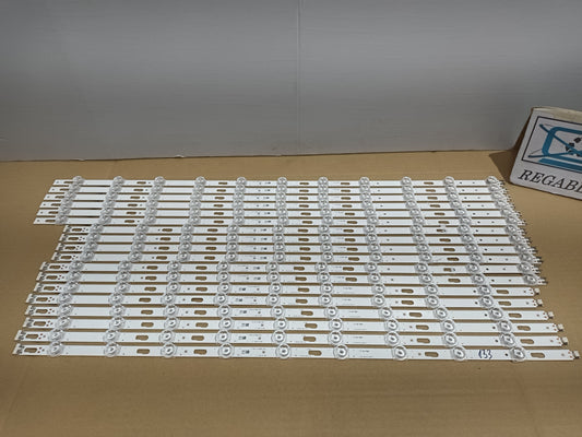 SAMSUNG TU98DU9005K, KIT 18 TIRAS LED nuevas.