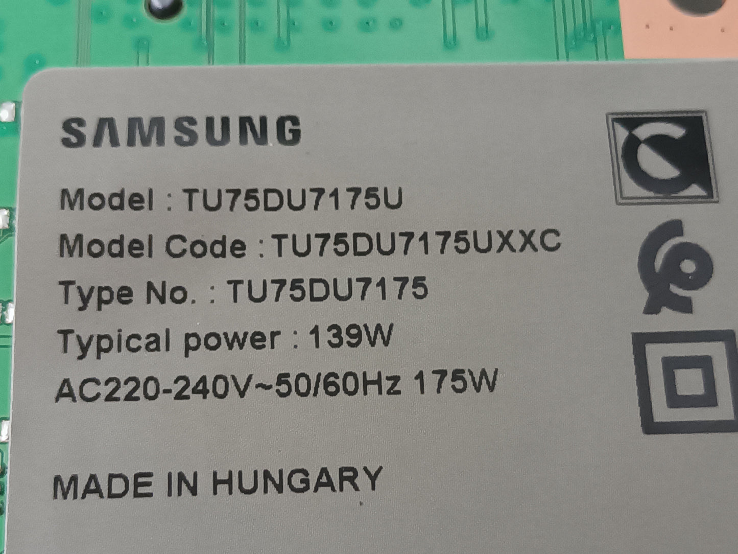 SAMSUNG TU75DU7175U, KIT 12 TIRAS LED nuevas.