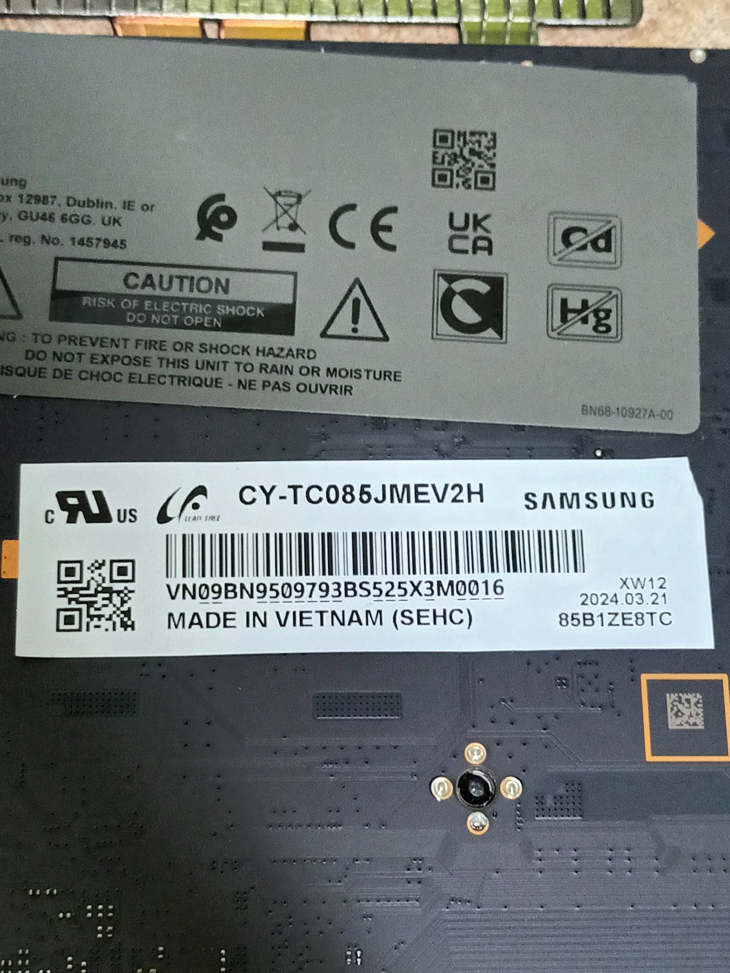 CONROLADORA LED, BN41-01174A, NUEVA SIN USAR, de tv SAMSUNG TQ85QN800