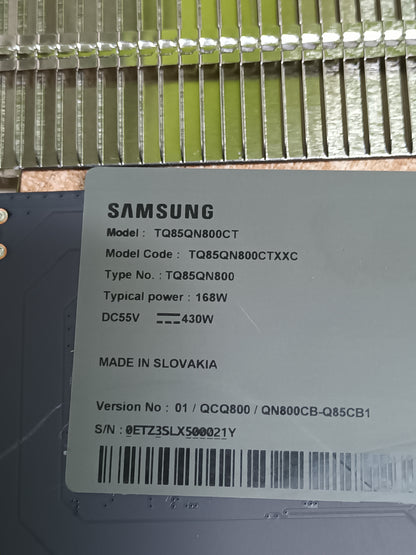 Placa main, BN94-18086U, de tv SAMSUNG TQ85QN800 NUEVA SIN USAR