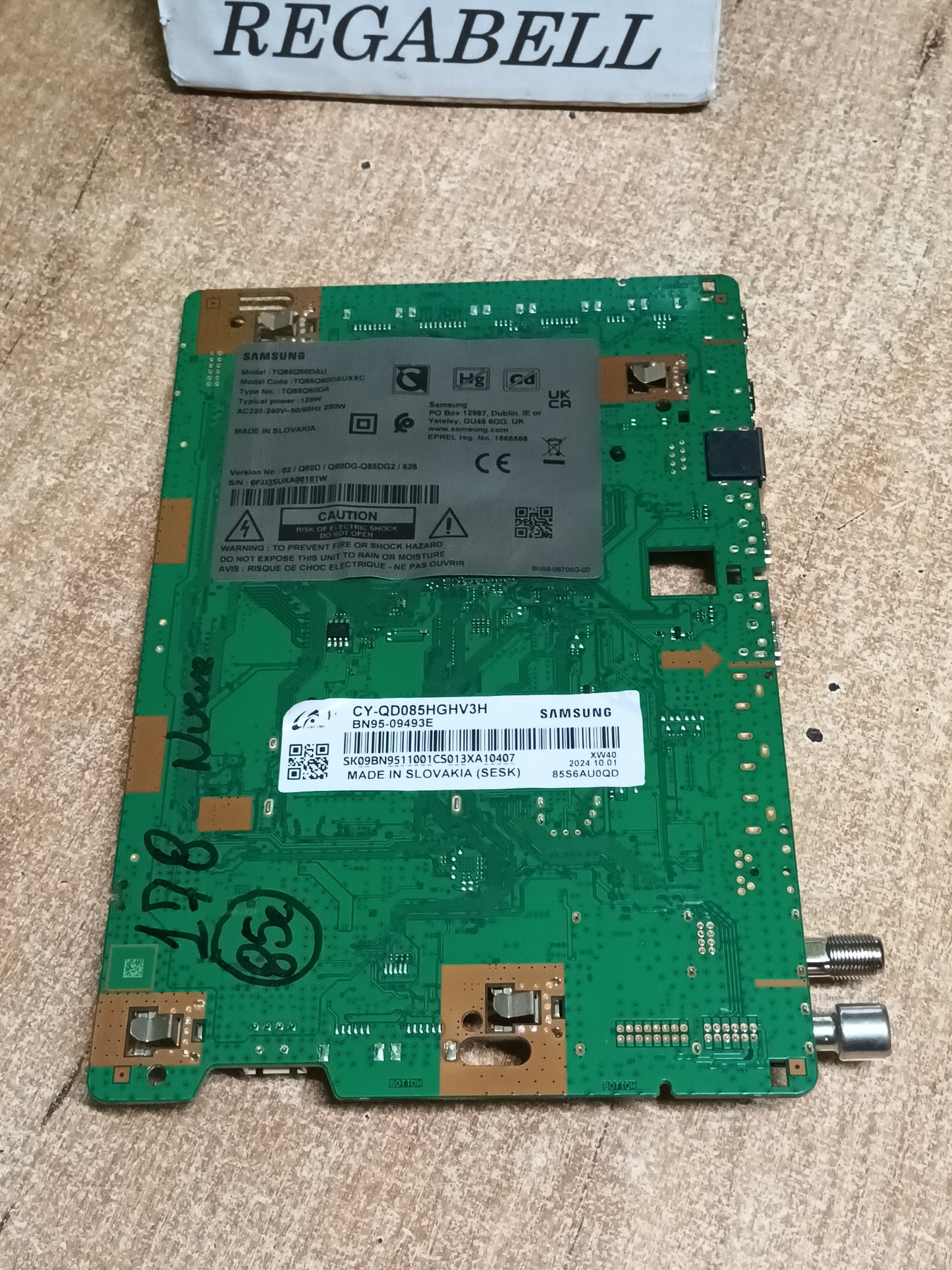 Placa main, BN94-18324P, de tv SAMSUNG TQ85Q60DAU, NUEVA SIN USAR,