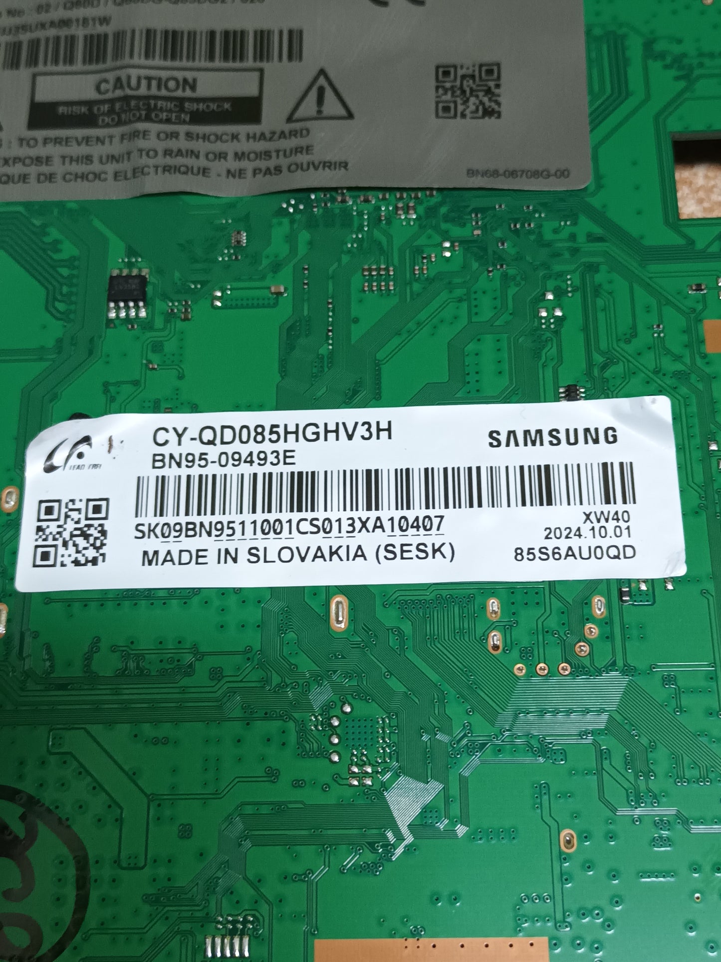 Placa main, BN94-18324P, de tv SAMSUNG TQ85Q60DAU, NUEVA SIN USAR,