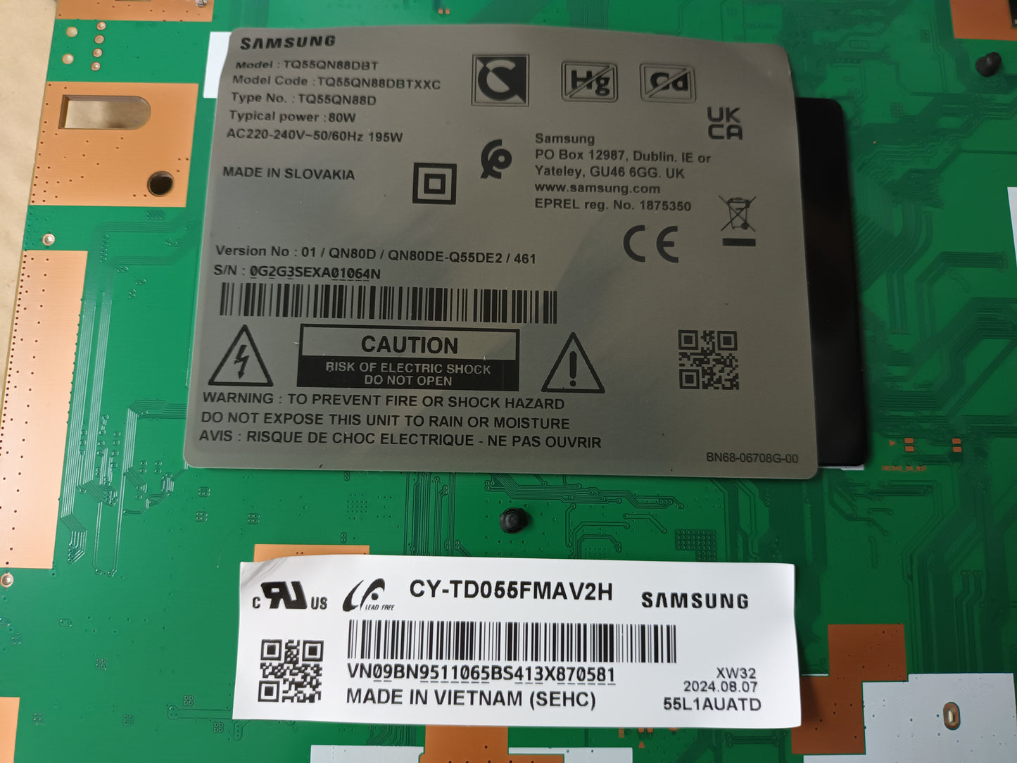 SAMSUNG TQ55QN88DBT,  componentes TV NUEVOS,