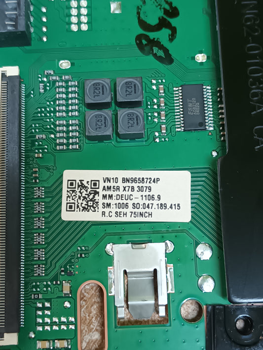 Placa main, BN96-58724P, de tv SAMSUNG TU75DU7175U, NUEVA SIN USAR,