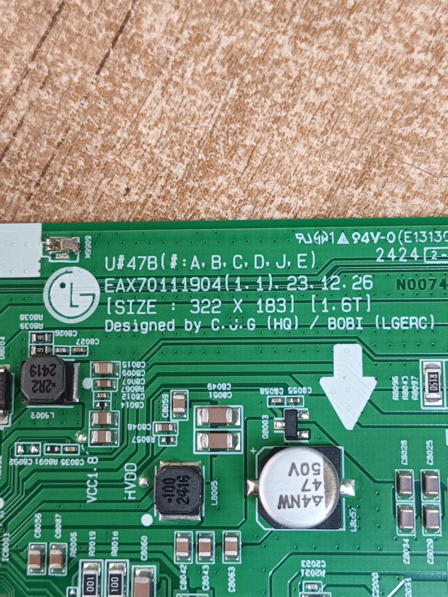 Placa main, AEX70111904(1.1) de tv LG65QNED87T6B, NUEVA SIN USAR