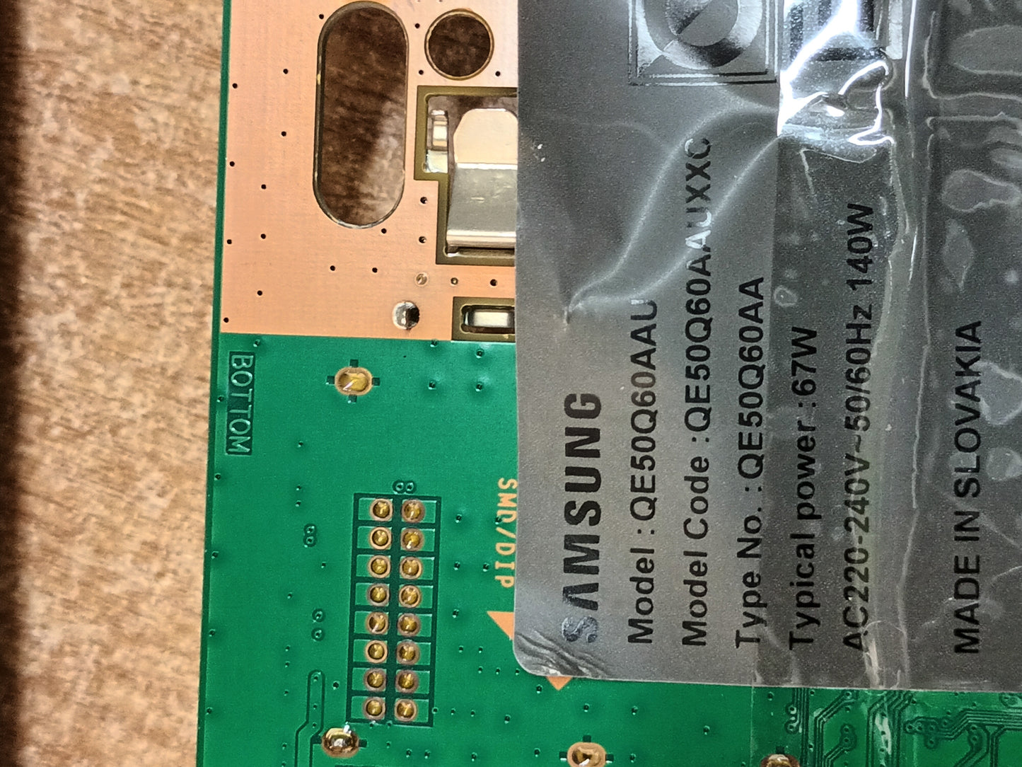 BN44-01100A, de tv SAMSUNG QE50Q60AAU, NUEVA SIN USAR,