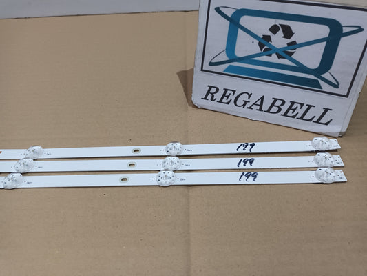 KIT 3 tiras de retroiluminación de LG43UT73006LA