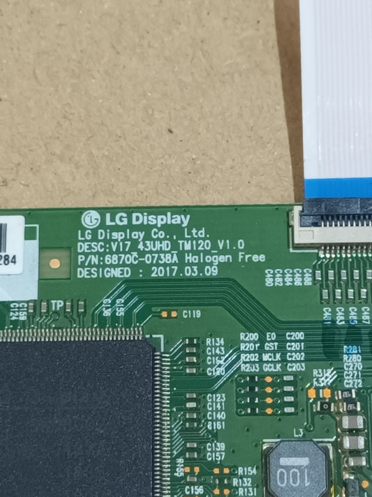 PLACA T-COM, 6870C-0738A,  de TV STREAM SYSTEM BM49B14K,