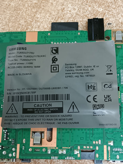 Placa main, BN96-59614W, de tv SAMSUNG TU65DU7175U, NUEVA SIN USAR,