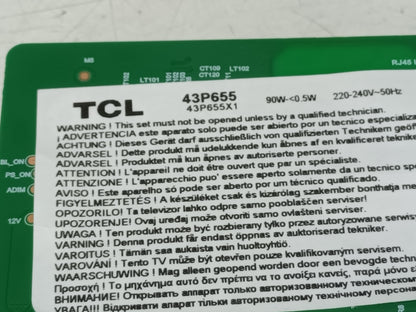 TCL 43P655, KIT TIRAS LED nuevas,