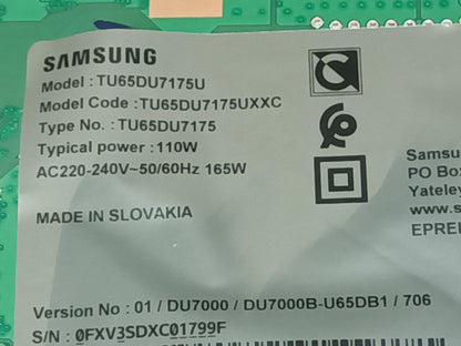 TU65DU7175U SAMSUNG , KIT TIRAS LED nuevas,