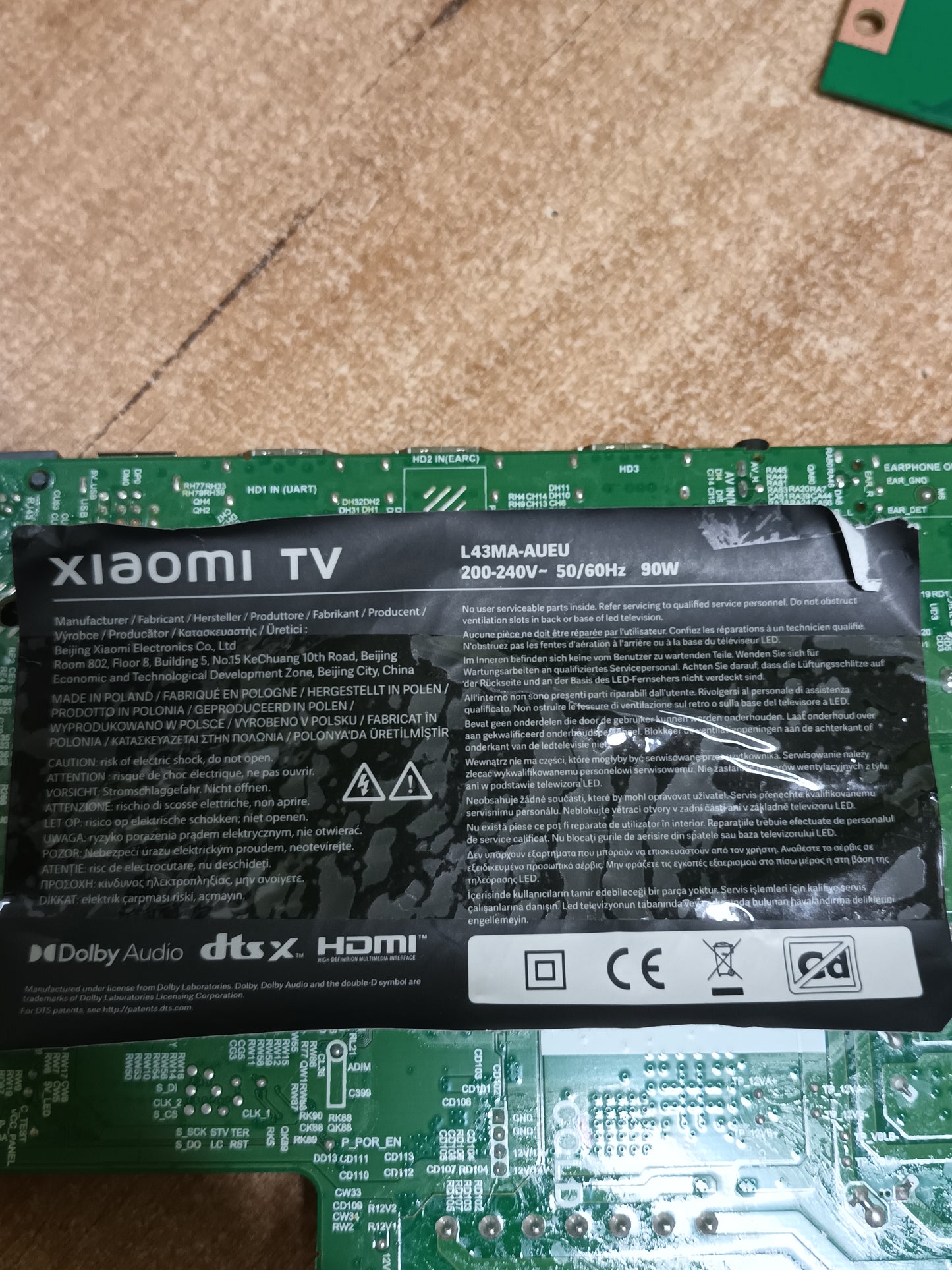 A007 005 001, B NUEVA SIN USAR, de TV XIAOMI L43MA-AUEU,