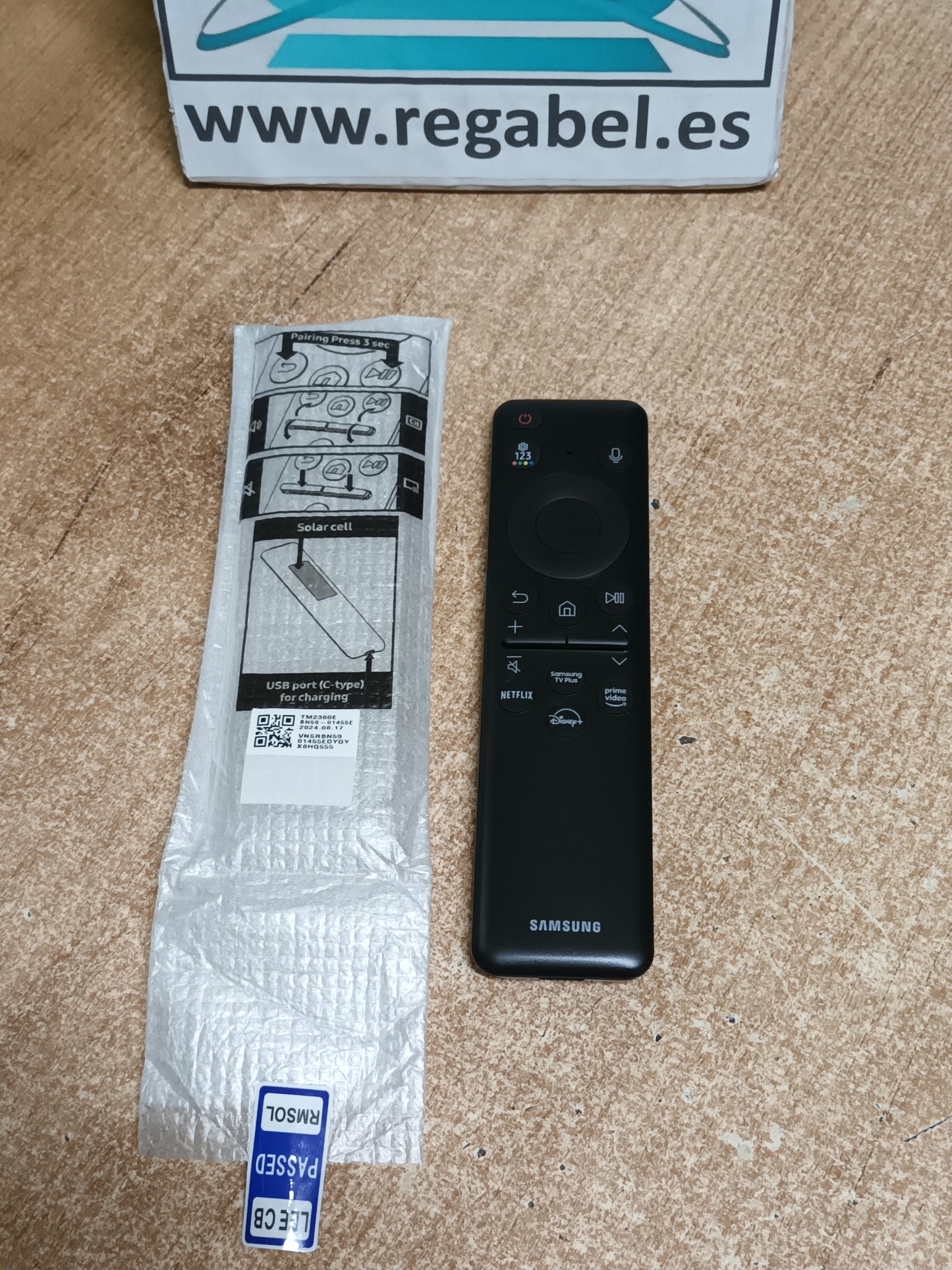 MANDO TV SAMSUNG, control por voz y carga solar